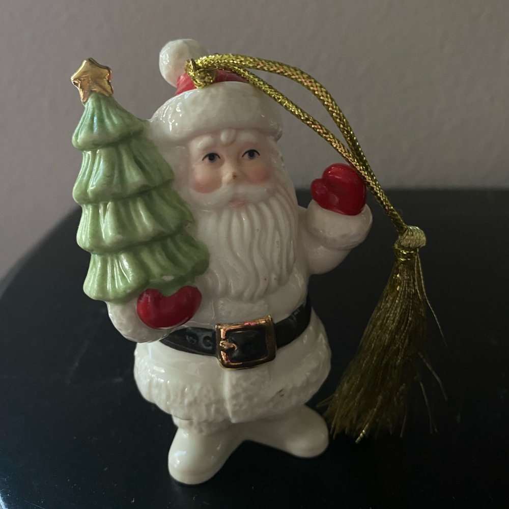 Vintage Lenox Santa Christmas Tree Ornament Holidays Decor Santa Claus